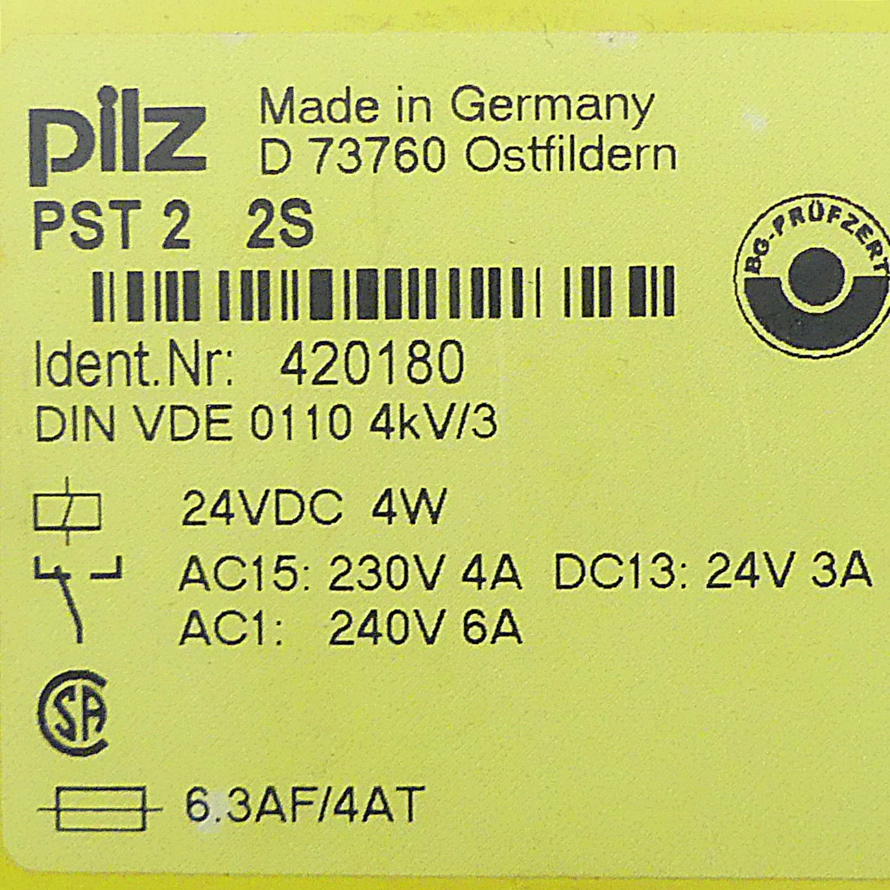 Safety switching device PST2 24VDC 2S 