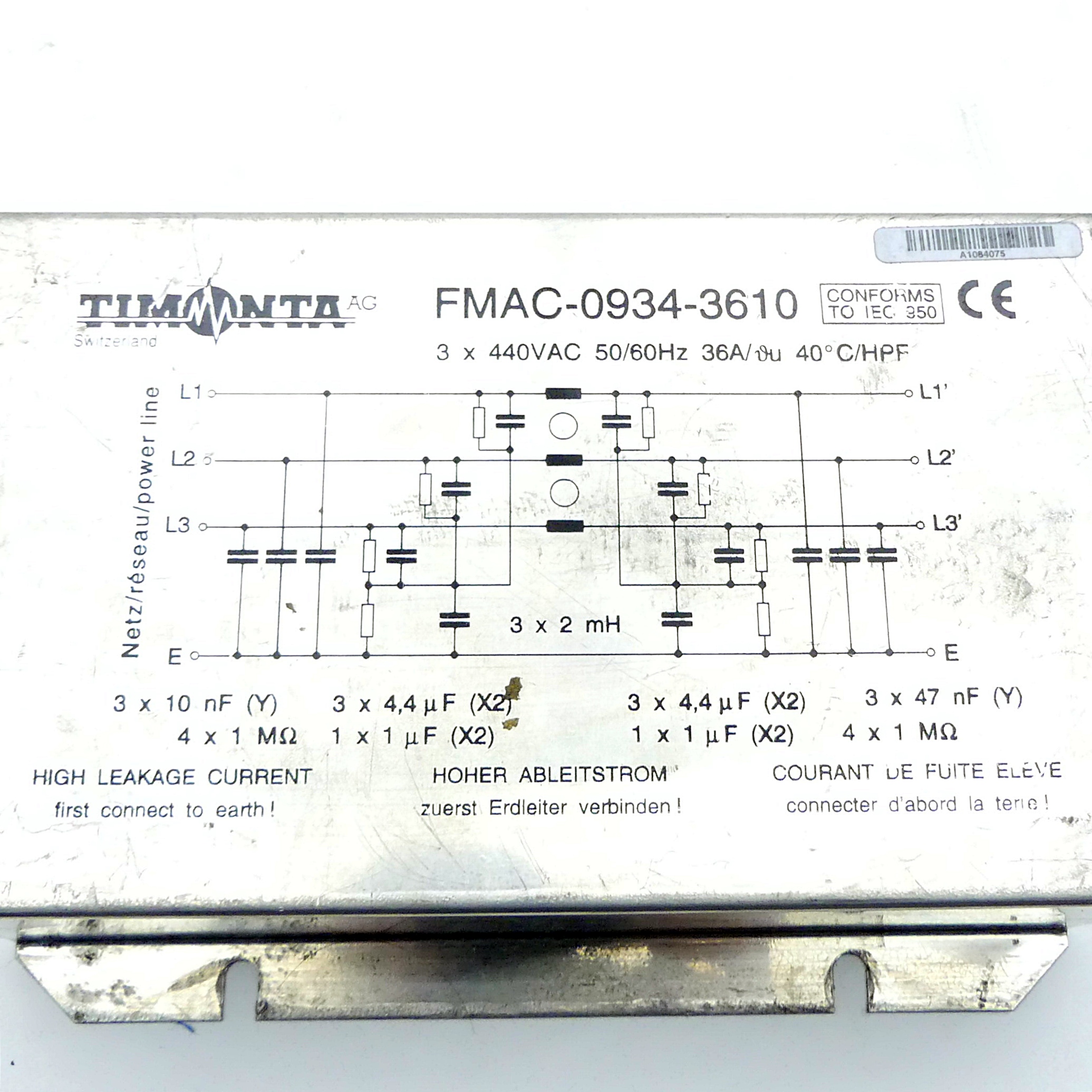 mains filter FMAC-0934-3610 