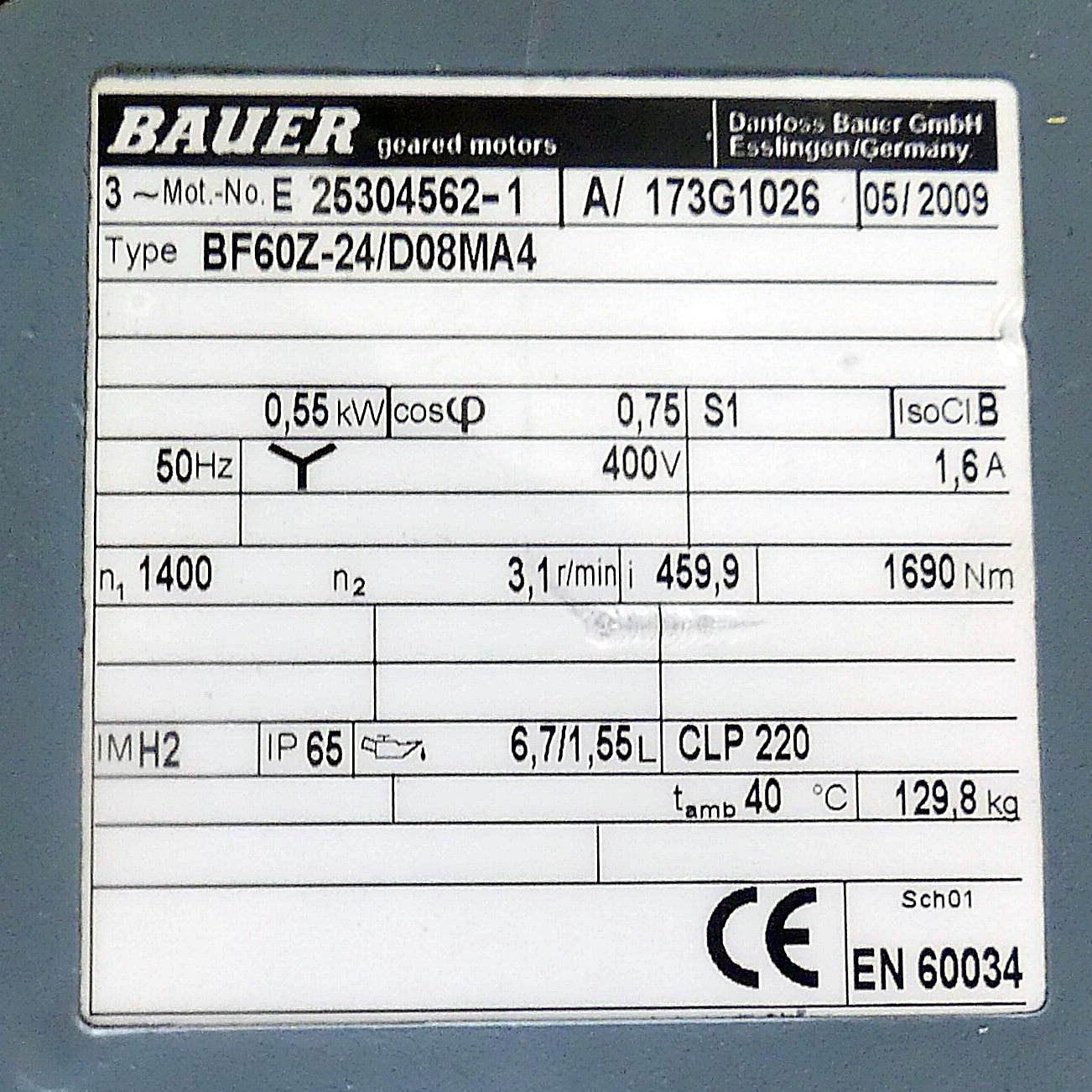 Flachgetriebemotor 