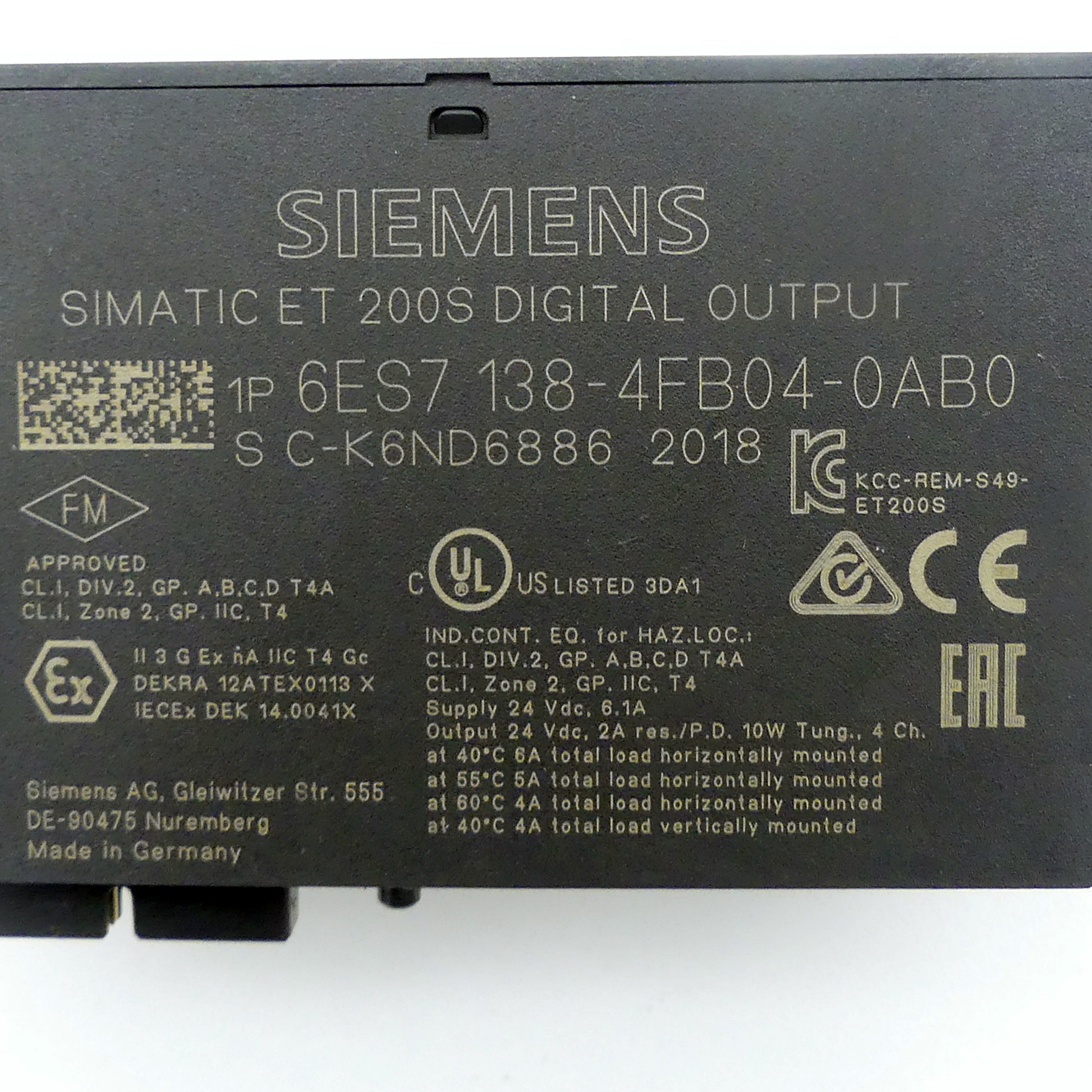 Electronics module 6ES7 138-4FB04-0AB0 