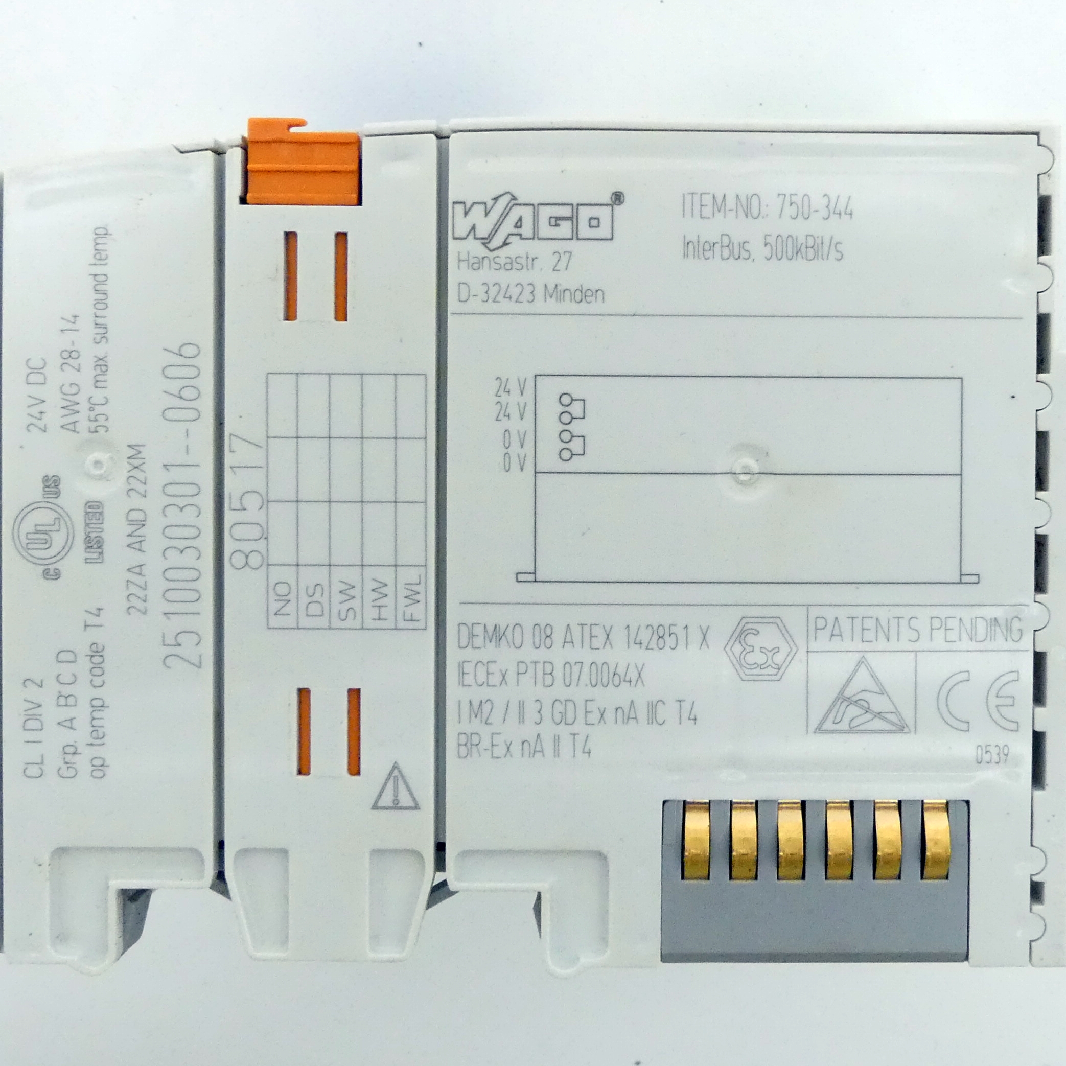 Fieldbus coupler 750-344 