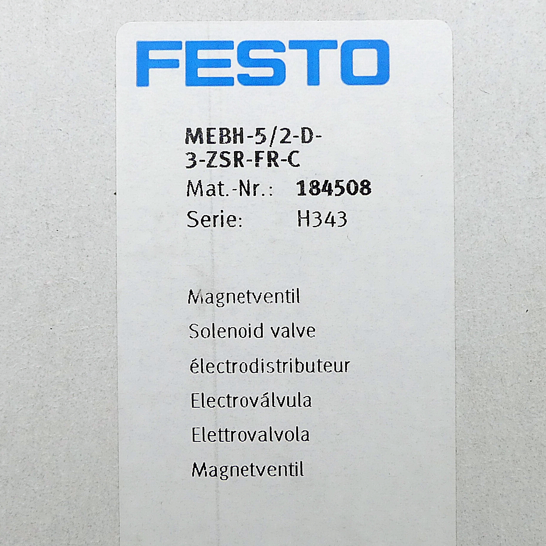 Magnetventil MEBH-5/2-D-3-ZSR-FR-C 