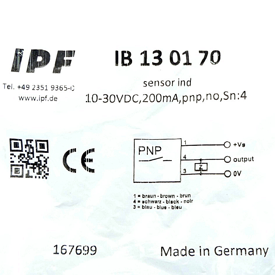 Inductive sensor IB 13 01 70 