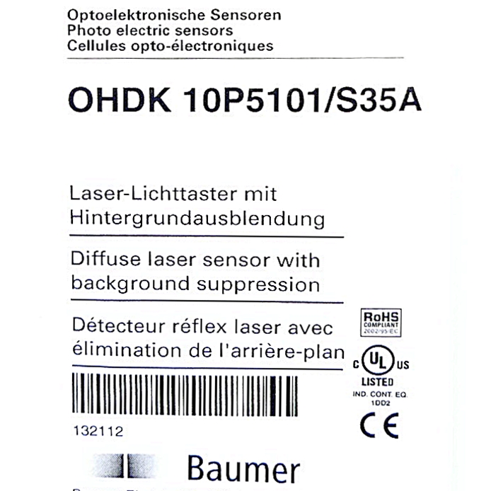 Reflexions-Lichttaster OHDK 10P5101/S35A 