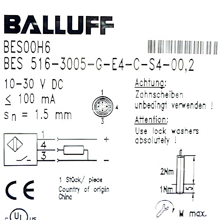 Induktiver Standardsensor BES00H6 