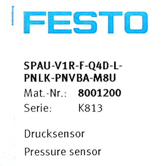 Pressure sensor SPAU-V1R-F-Q4D-L-PNLK-PNVBA-M8U 