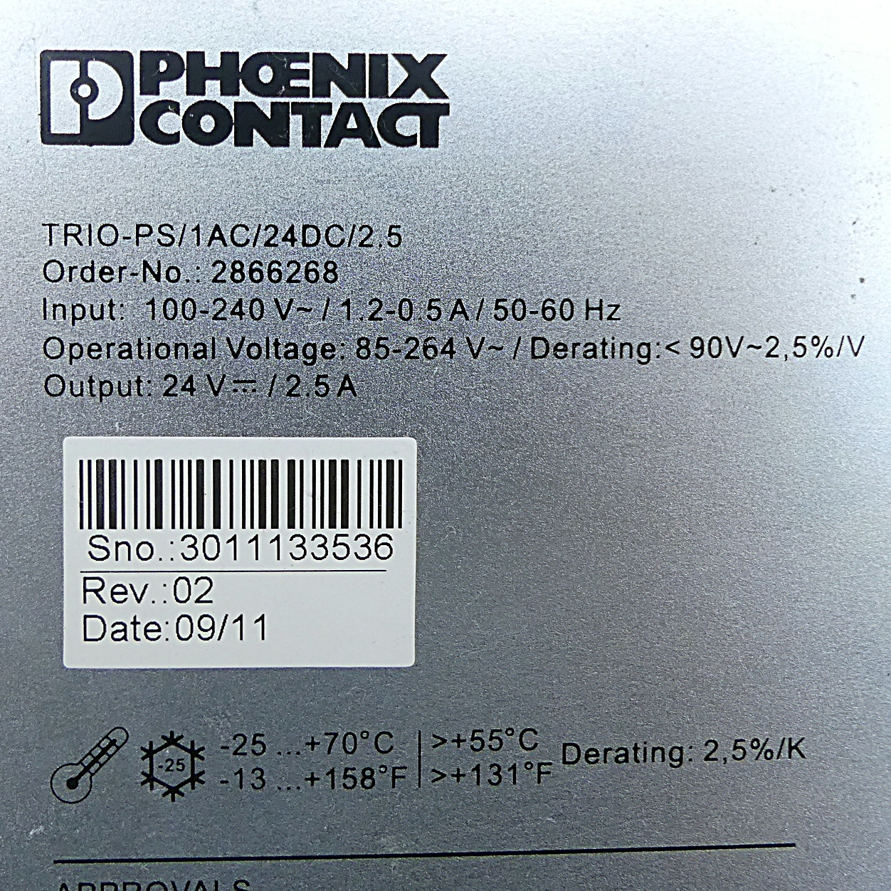 Power supply TRIO-PS/1AC/24DC/2.5 