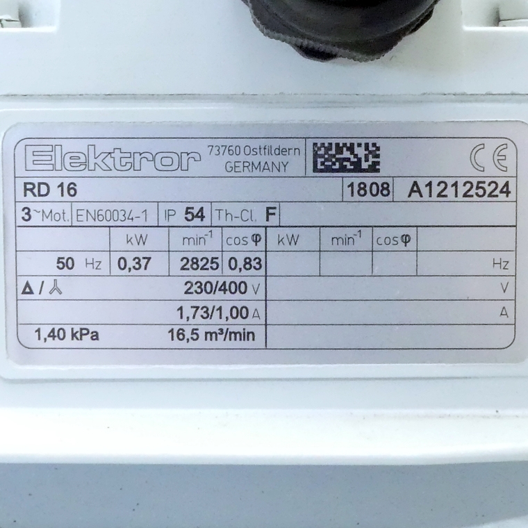 Radial-Mitteldruckventilator RD 16 