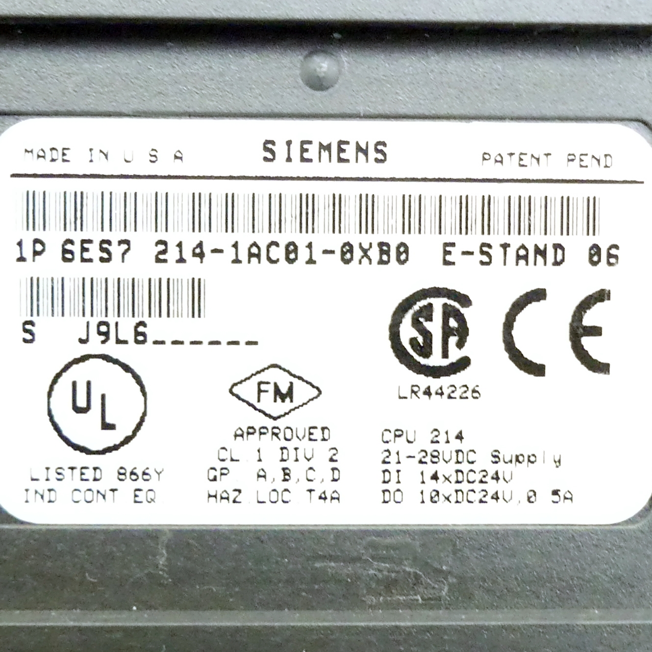 Simatic S7-200 CPU 214 Controller 