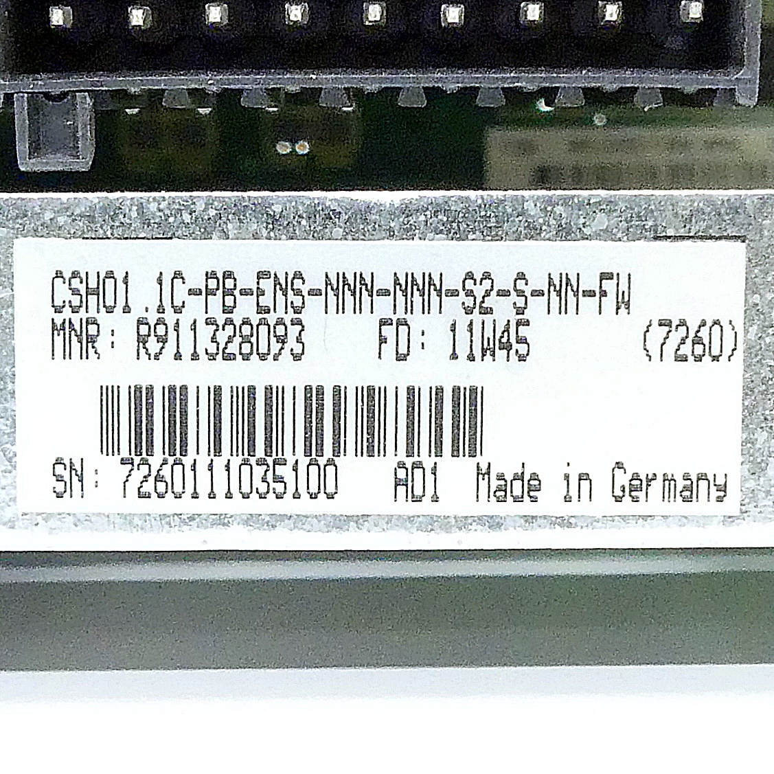 IndraDrive Control Unit CSH01.1C-PB-ENS-NNN-NNN-S2-S-NN-FW 