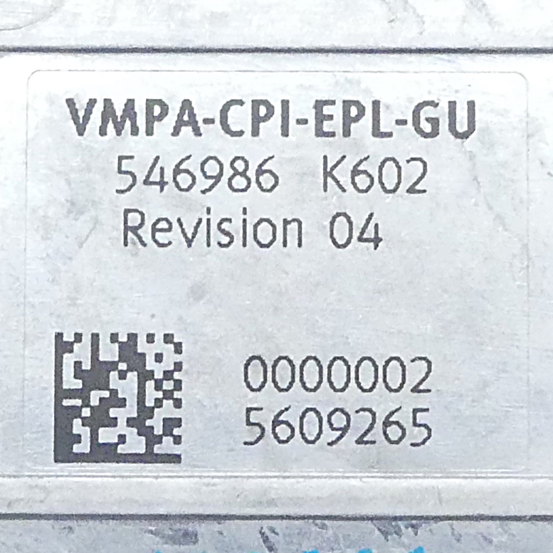 Electrical connection VMPA-CPI-EPL-GU 