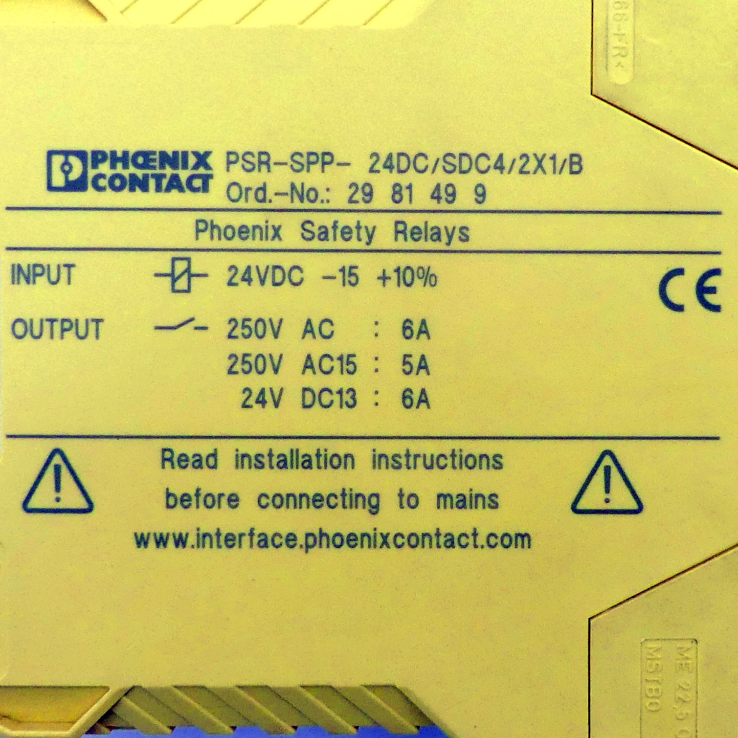 Safety Relay PSR-SPP-24DC/SDC4/2X1/B 