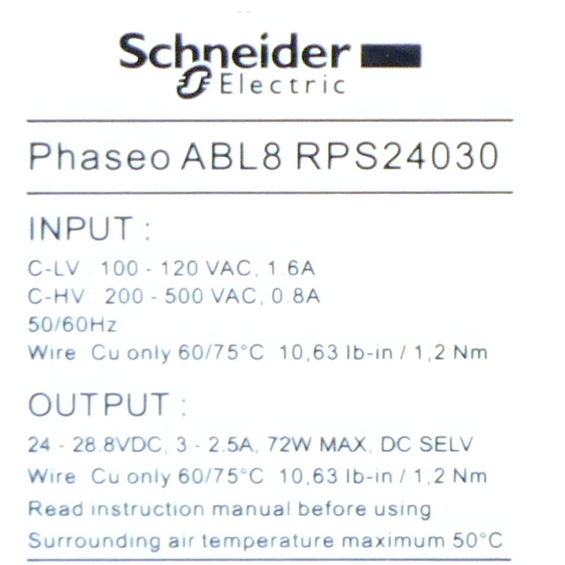 Schneider rail power supply 