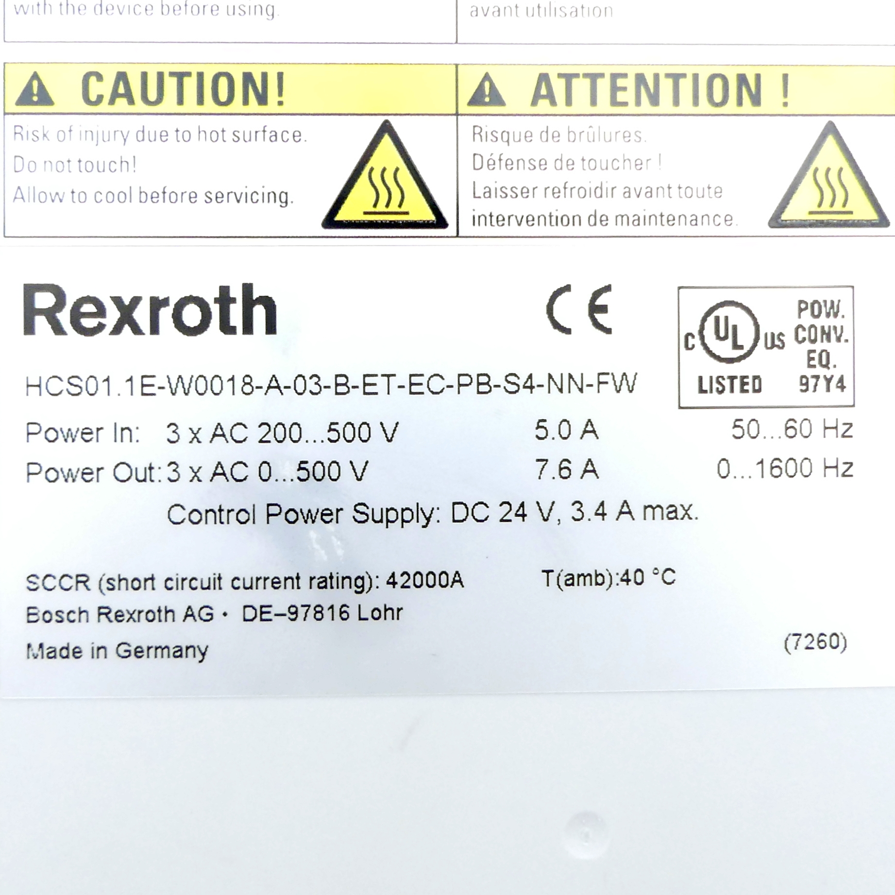 IndraDrive Kompaktumrichter HCS01.1E-W0018-A-03-B-ET-EC-PB-S4-NN-FW 