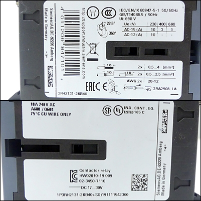 Coupling contactor relay 3RH2131-2KB40 