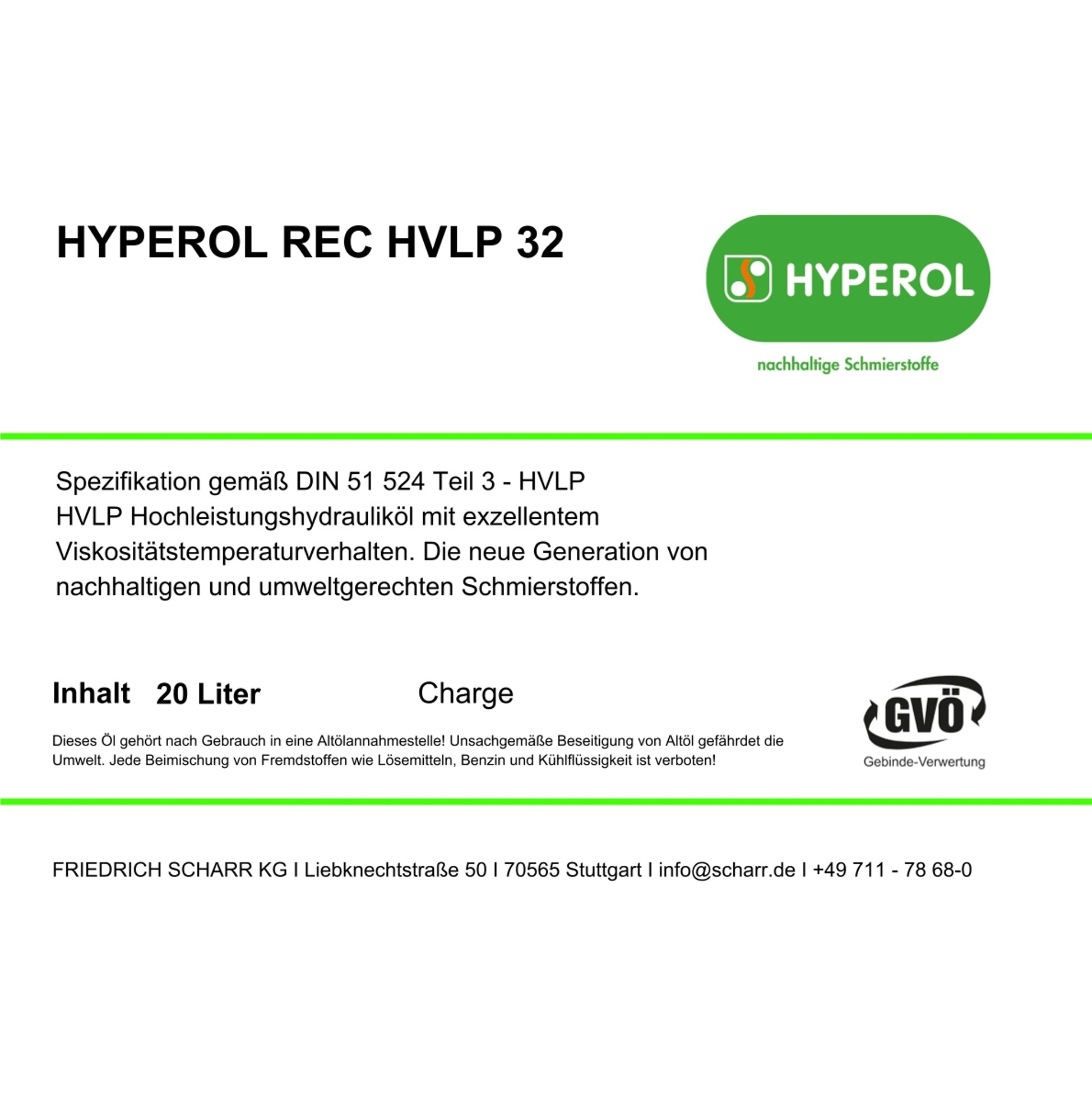 20 Liter REC HVLP 32 