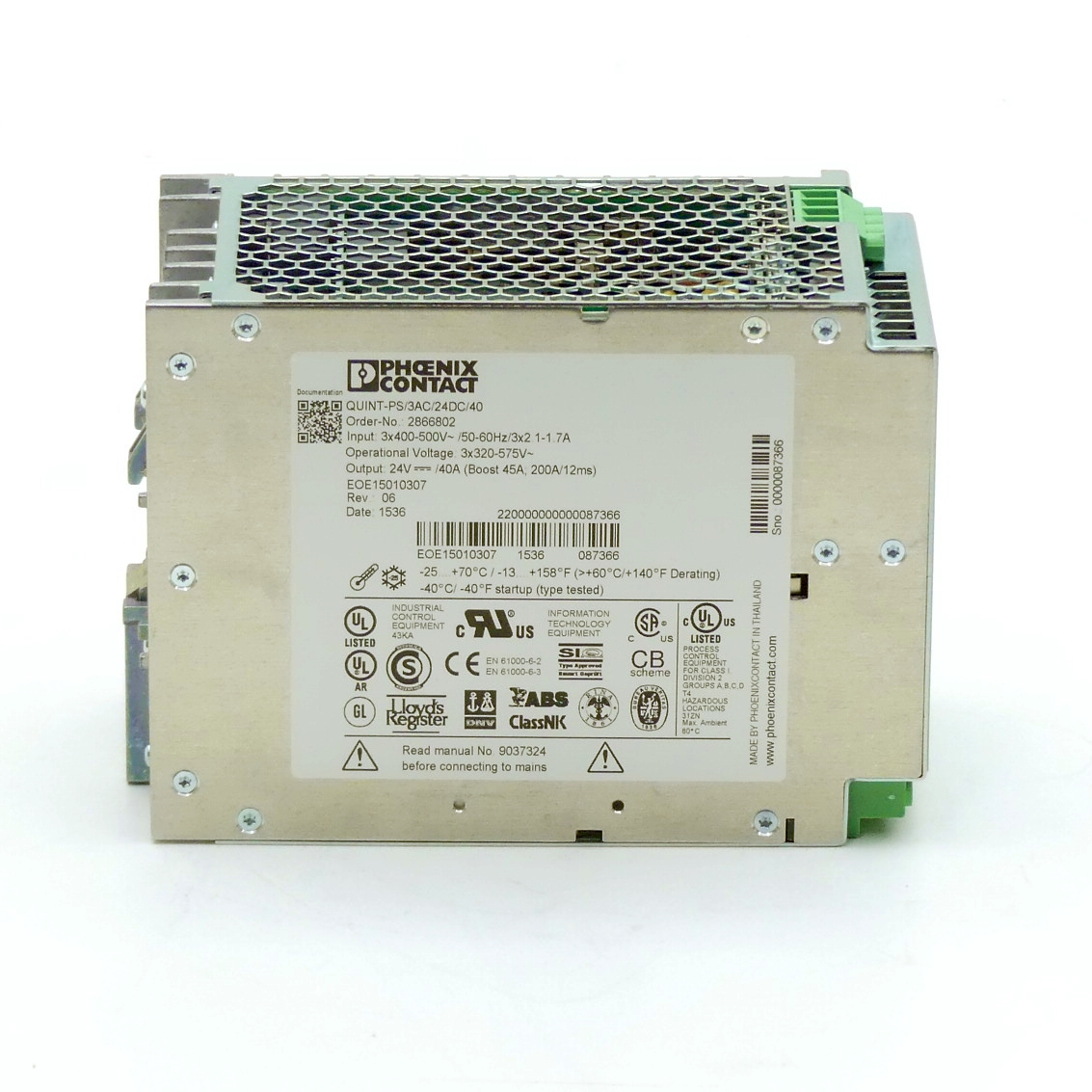 Power supply QUINT-PS/3AC/24DC/40 