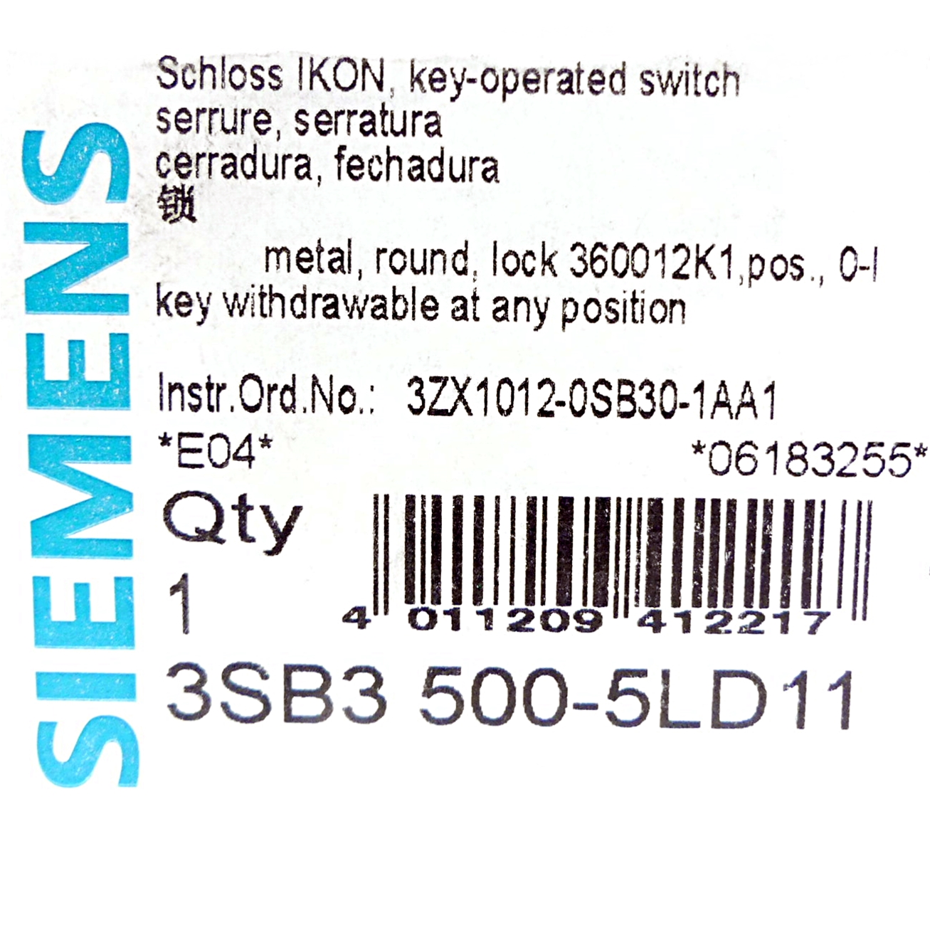 Keyed selector switch IKON 