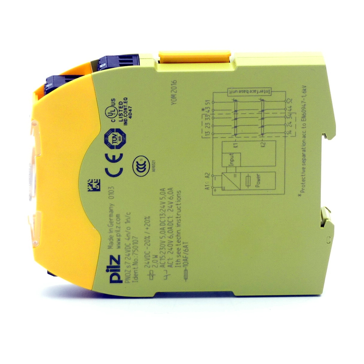 Safety relay PNOZ s7 24VDC 4n/o 1n/c 