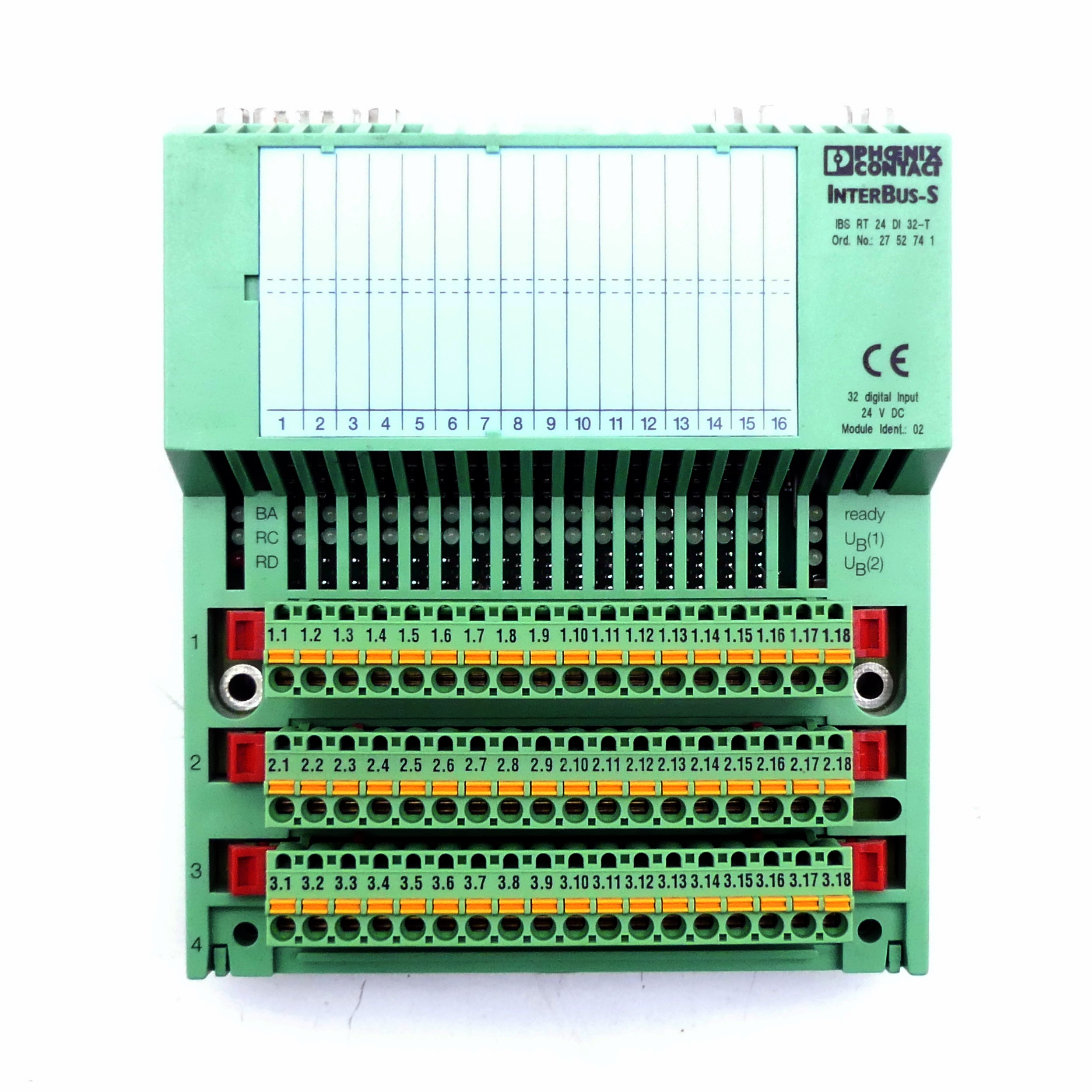 INTERBUS-RT-Digital-Eingabemodul IBS RT 24 DI 32-T 