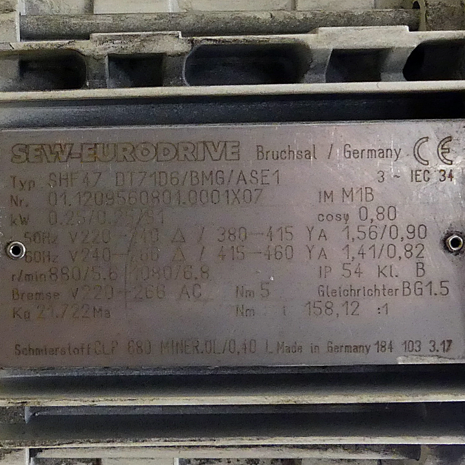 Rotary indexing table + SEW motor 