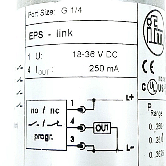 Pressure sensor with display PN5001 